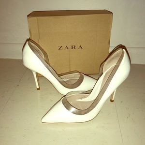 WHITE ZARA HEELS